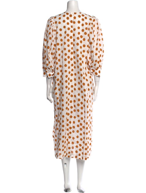 Baum und Pferdgarten Polka Dot Print Long Dress