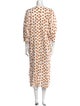 Baum und Pferdgarten Polka Dot Print Long Dress