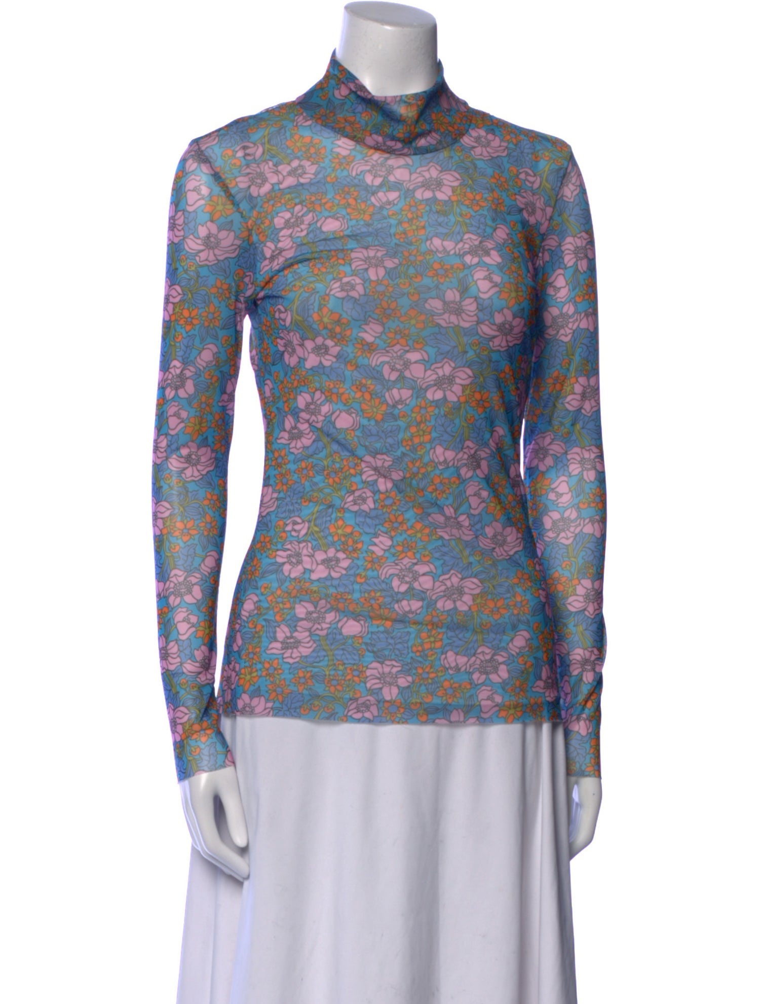 Baum und Pferdgarten Floral Print Turtleneck Top