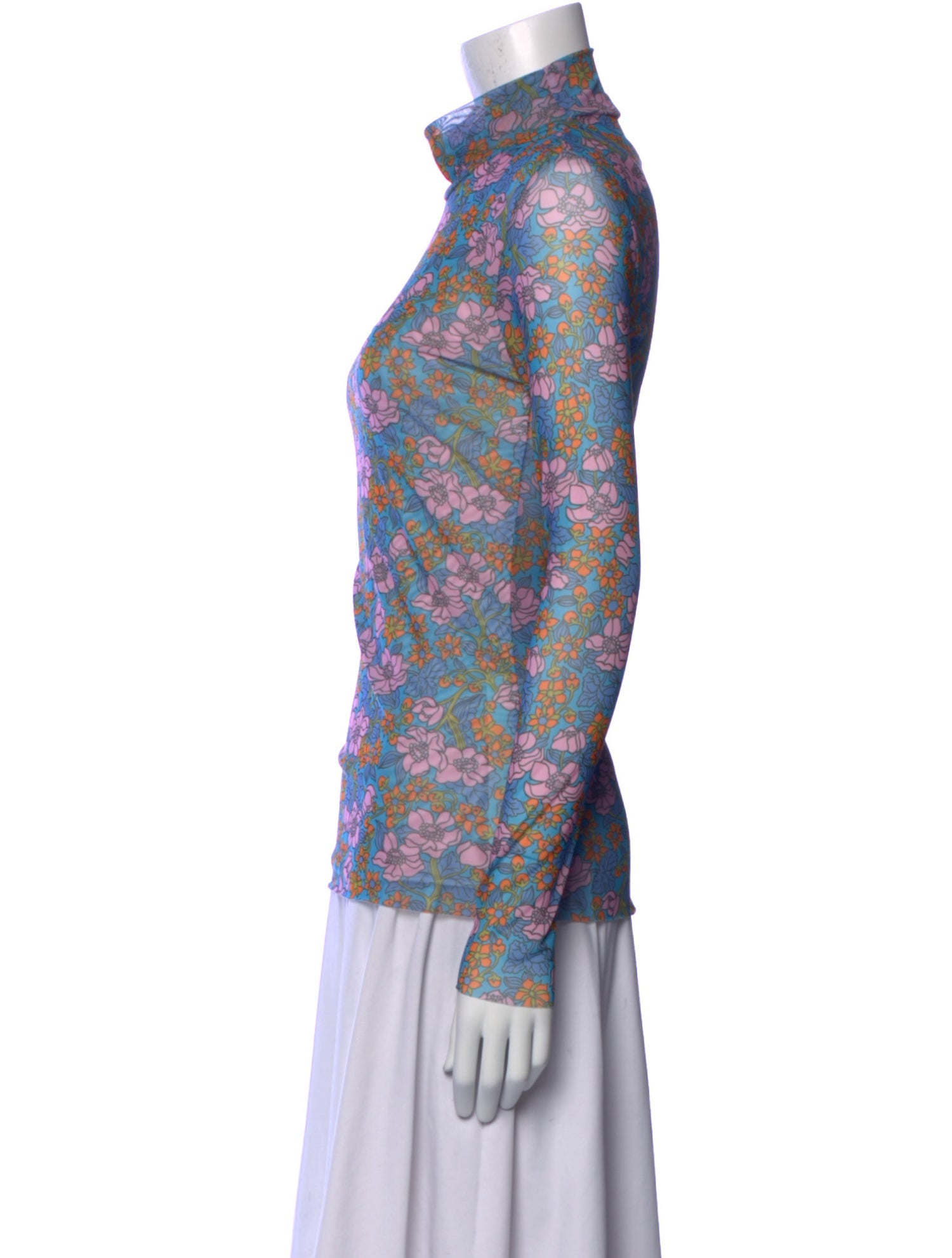 Baum und Pferdgarten Floral Print Turtleneck Top