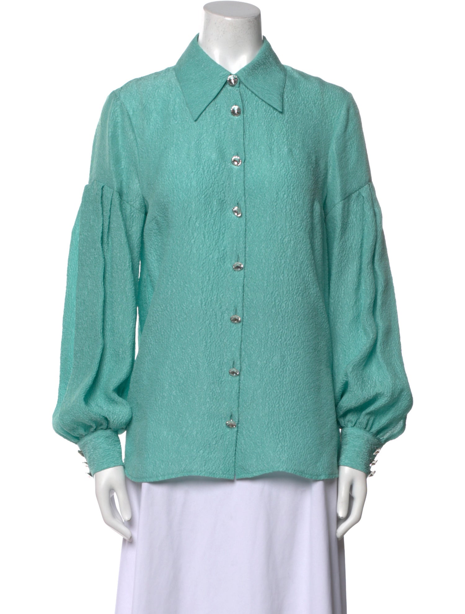 Baum und Pferdgarten Silk Long Sleeve Button-Up Top
