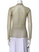 Baum und Pferdgarten Plaid Print Mock Neck Top
