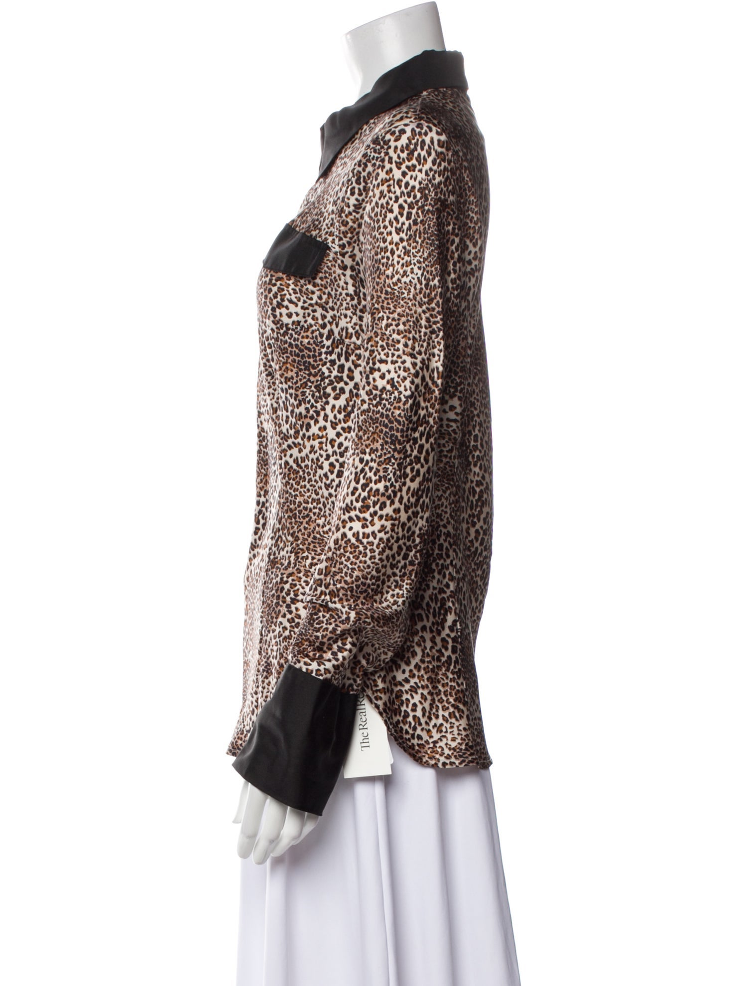 Baum und Pferdgarten Silk Animal Print Button-Up Top