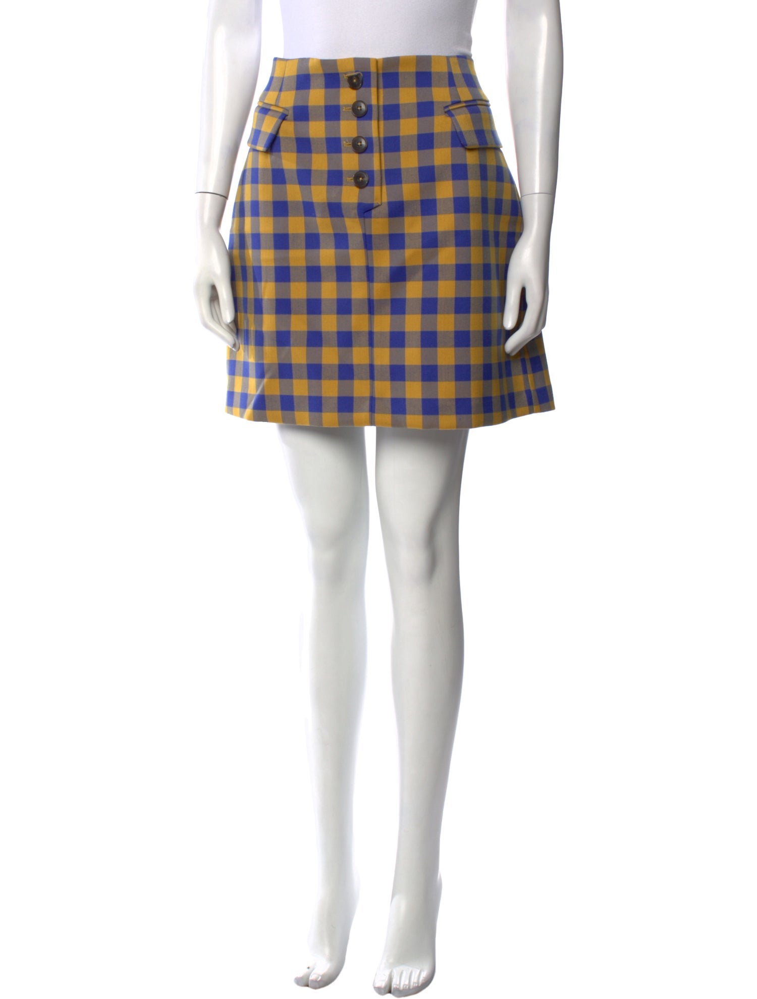 Baum und Pferdgarten Plaid Print Mini Skirt