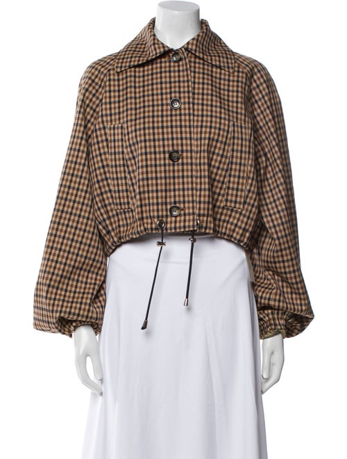 Baum und Pferdgarten Plaid Print Jacket