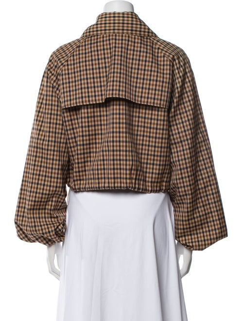 Baum und Pferdgarten Plaid Print Jacket