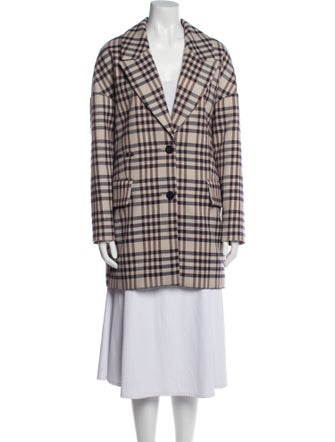 Baum und Pferdgarten Plaid Print Coat