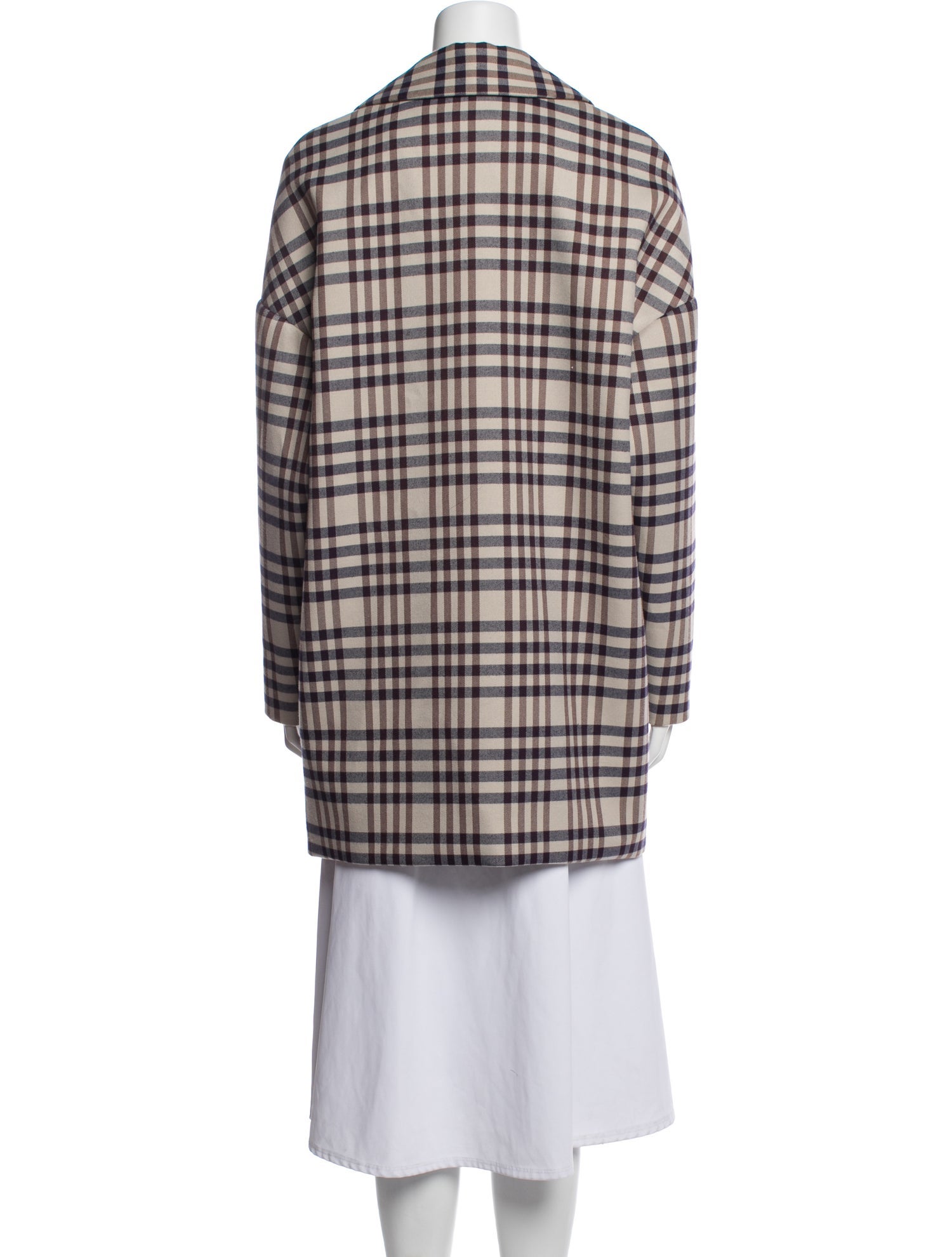 Baum und Pferdgarten Plaid Print Coat