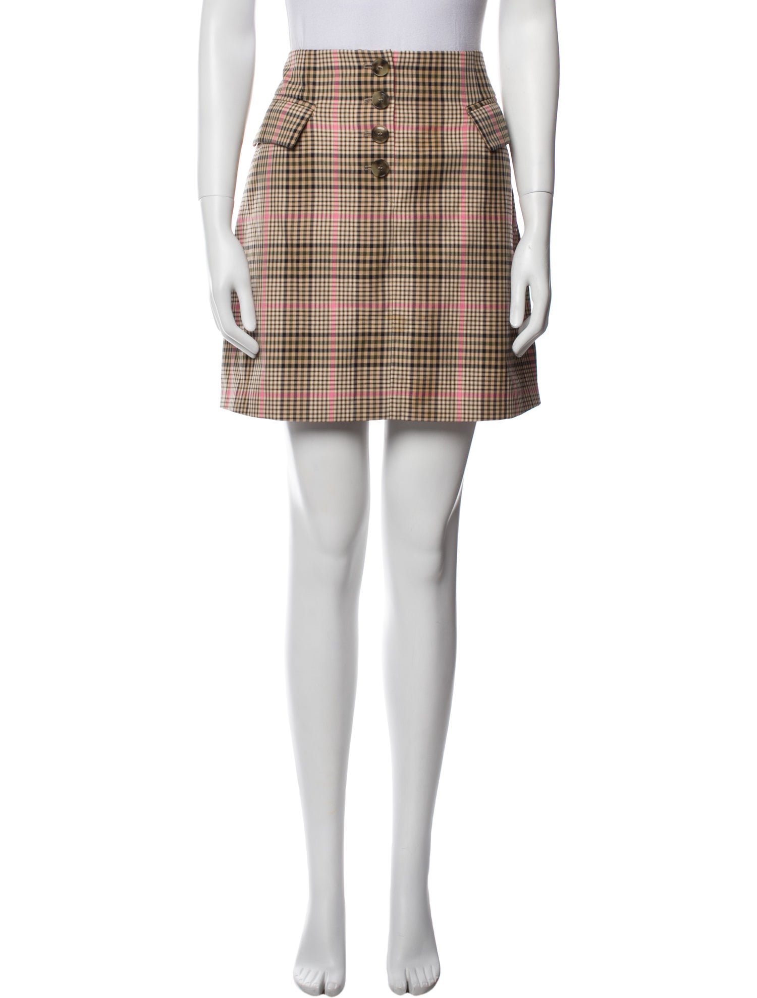 Baum und Pferdgarten Plaid Print Mini Skirt w/ Tags