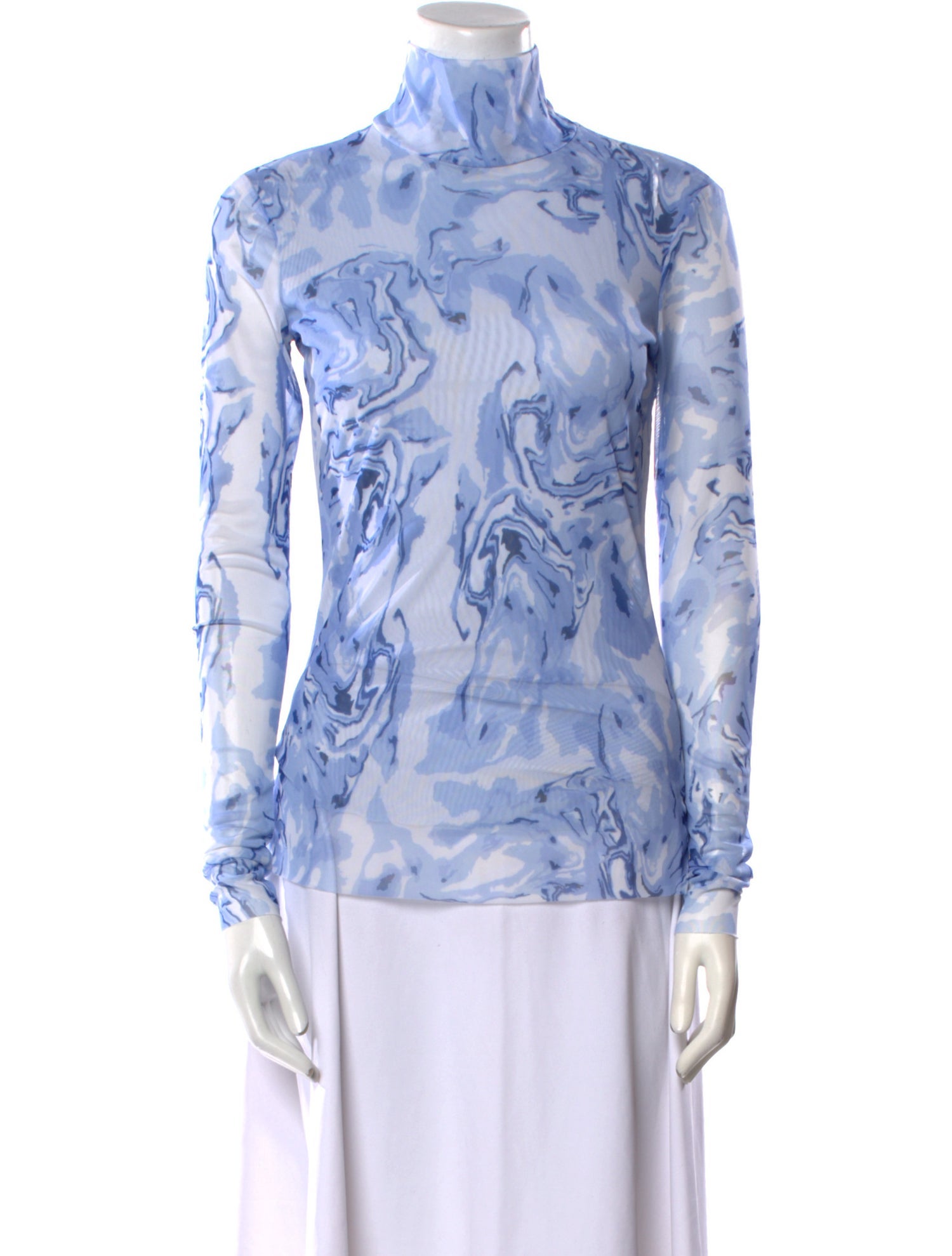 Baum und Pferdgarten Printed Mock Neck Blouse