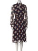 Baum und Pferdgarten Plaid Print Midi Length Dress