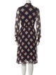 Baum und Pferdgarten Plaid Print Midi Length Dress