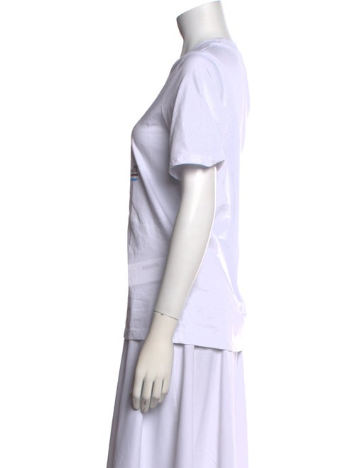 Baum und Pferdgarten Graphic Print Crew Neck T-Shirt