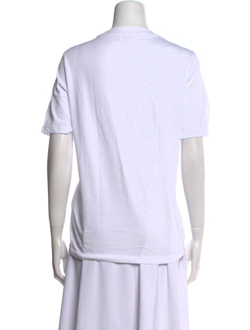 Baum und Pferdgarten Graphic Print Crew Neck T-Shirt