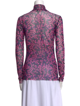 Baum und Pferdgarten Floral Print Mock Neck Blouse