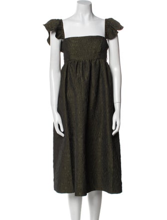 Baum und Pferdgarten Square Neckline Midi Length Dress