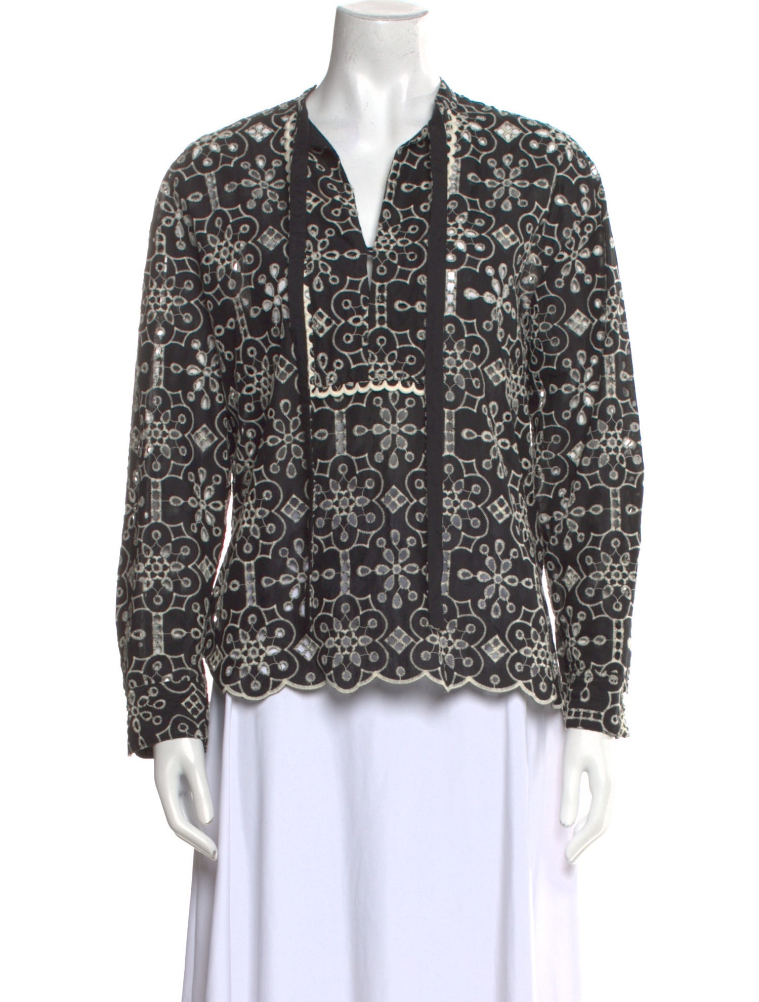 Baum und Pferdgarten Printed V-Neck Blouse