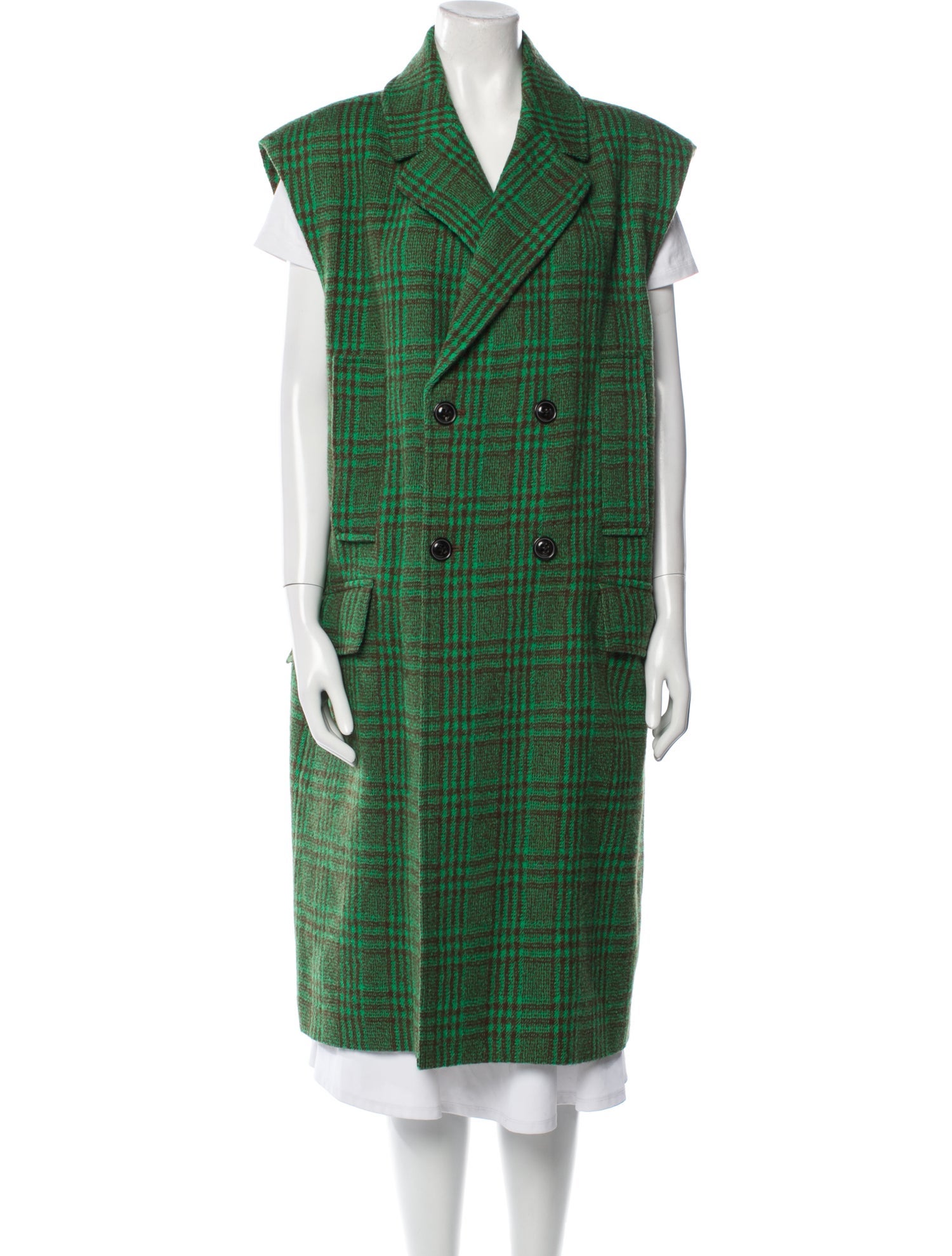 Baum und Pferdgarten Wool Plaid Print Vest