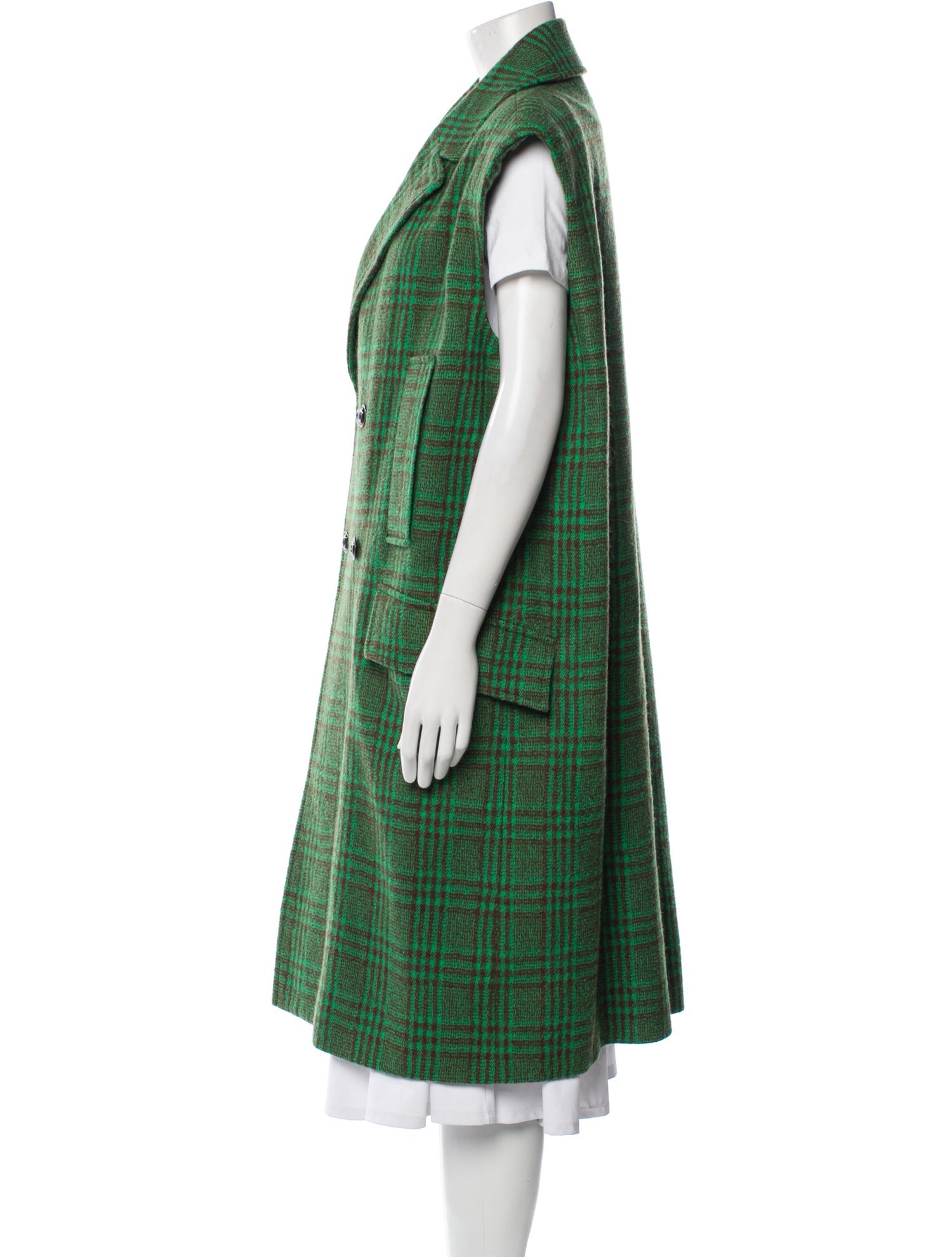 Baum und Pferdgarten Wool Plaid Print Vest