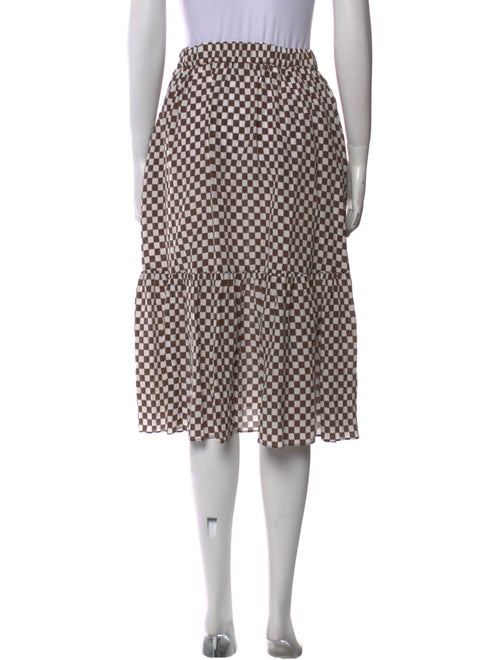 Baum und Pferdgarten Plaid Print Midi Length Skirt