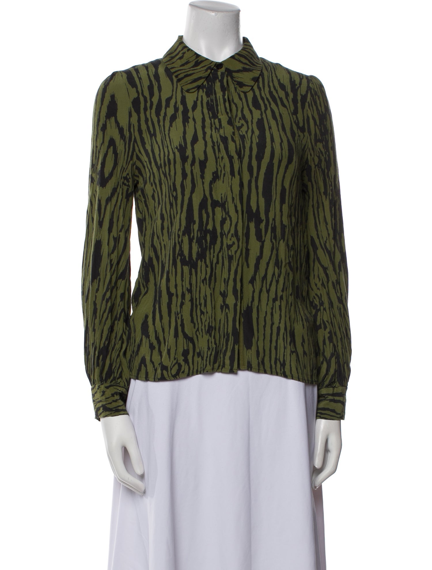 Baum und Pferdgarten Animal Print Long Sleeve Button-Up Top