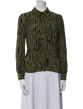 Baum und Pferdgarten Animal Print Long Sleeve Button-Up Top