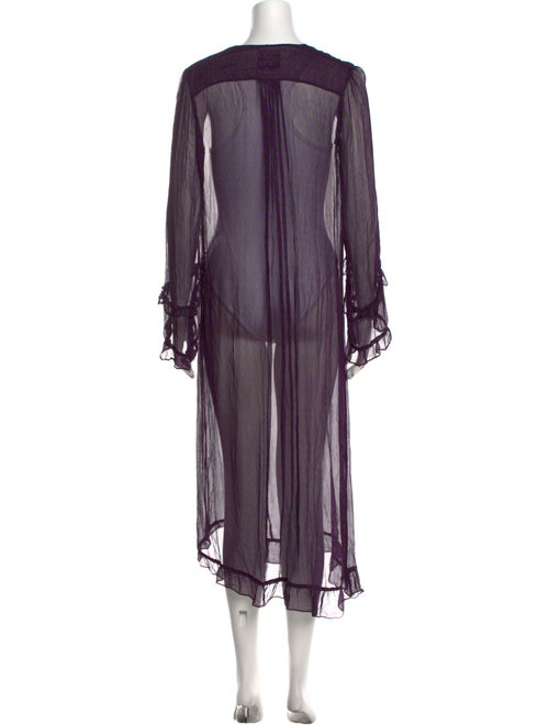 Baum und Pferdgarten V-Neck Midi Length Dress