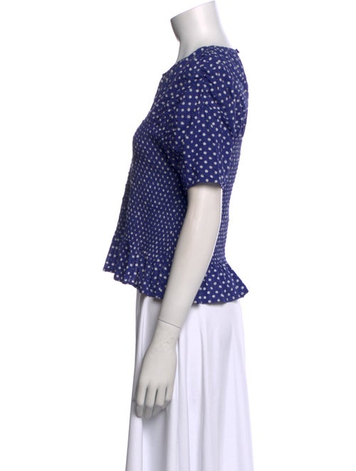 Baum und Pferdgarten Polka Dot Print Crew Neck Crop Top