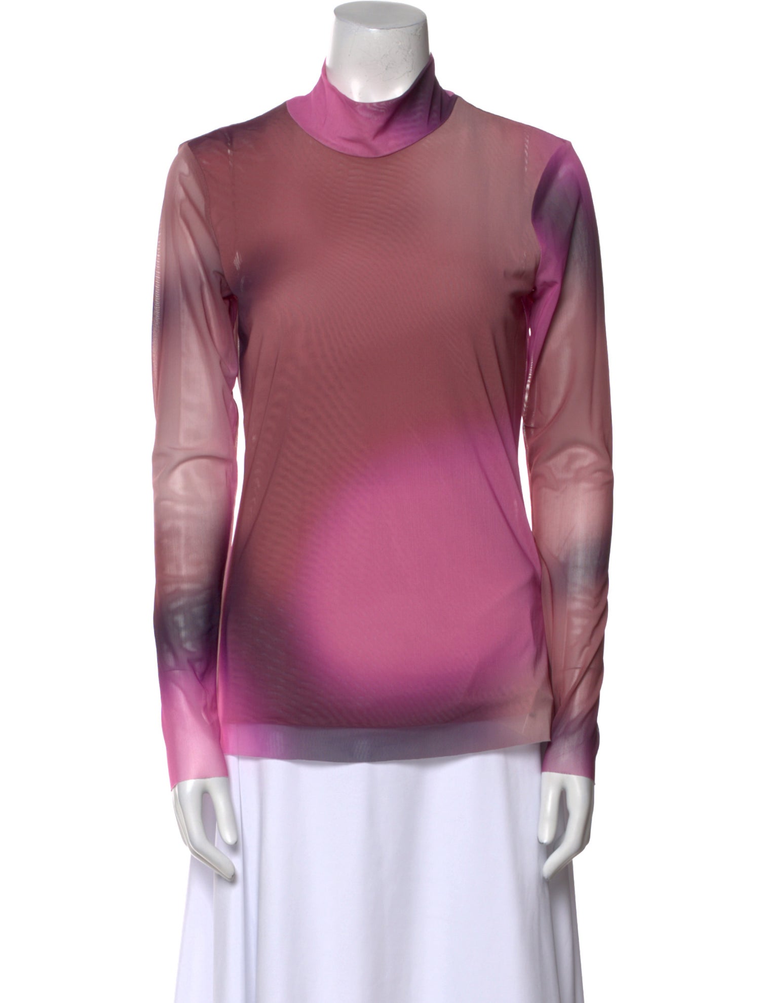 Baum und Pferdgarten Mock Neck Long Sleeve Top