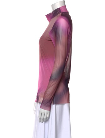 Baum und Pferdgarten Mock Neck Long Sleeve Top