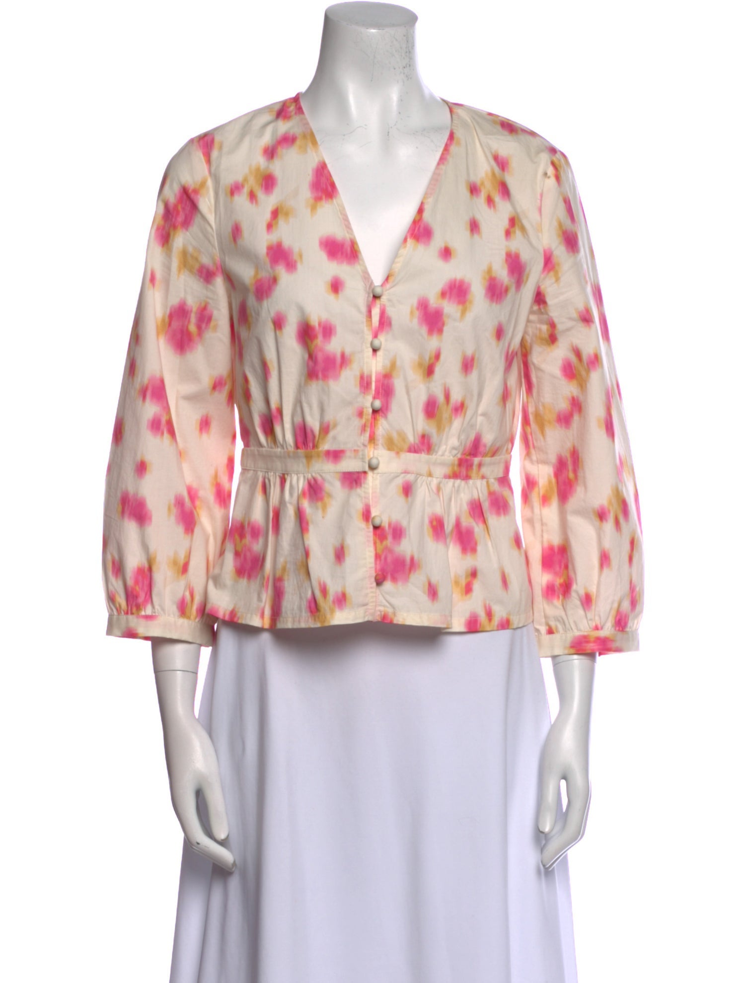 Baum und Pferdgarten Printed V-Neck Blouse
