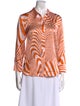 Baum und Pferdgarten Silk Striped Button-Up Top