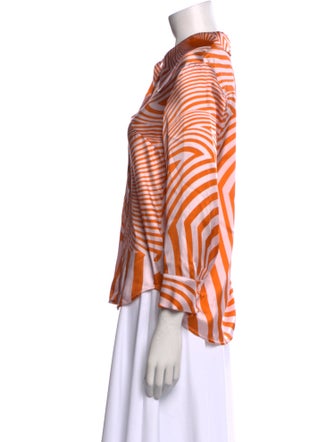 Baum und Pferdgarten Silk Striped Button-Up Top