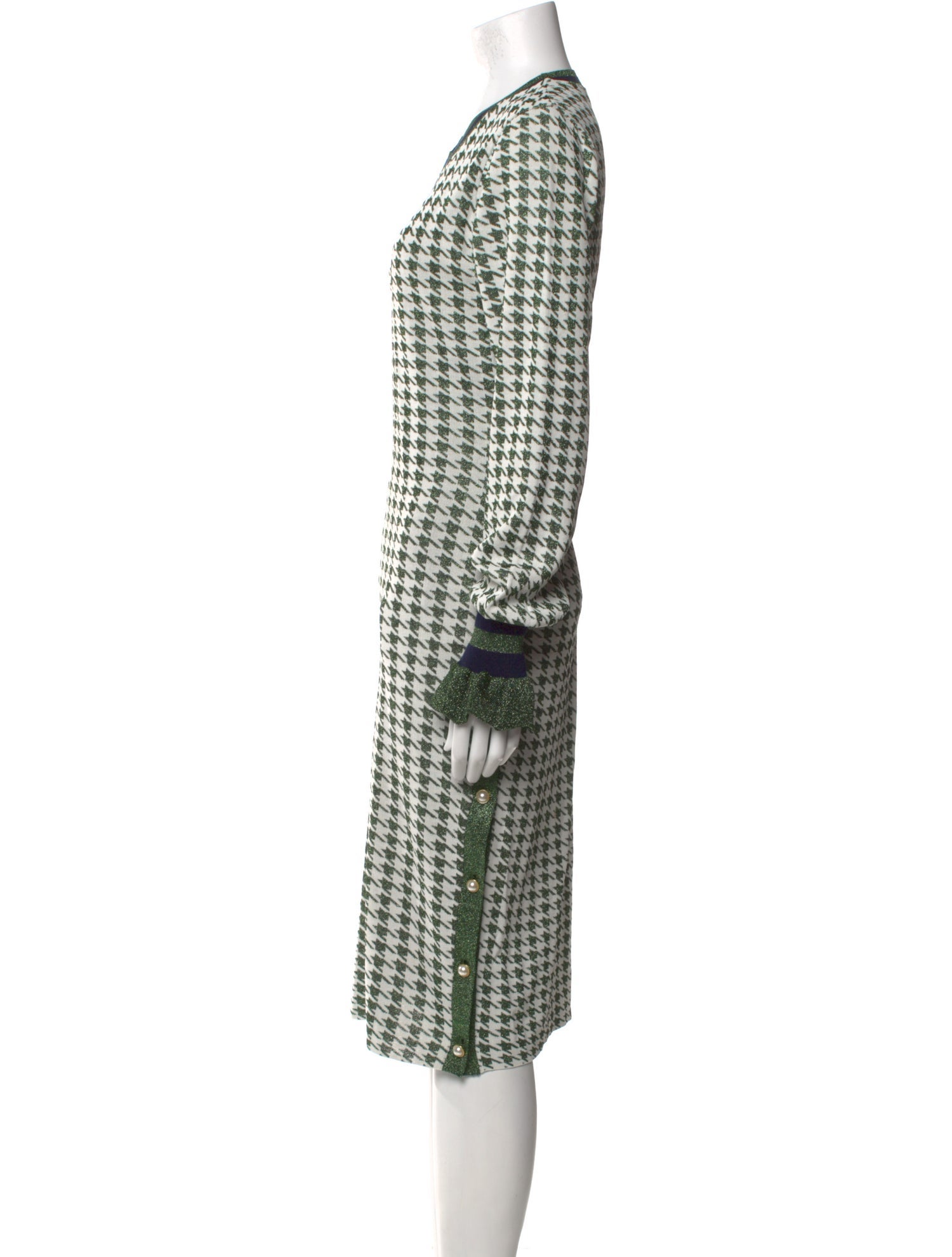 Baum und Pferdgarten Houndstooth Print Midi Length Dress