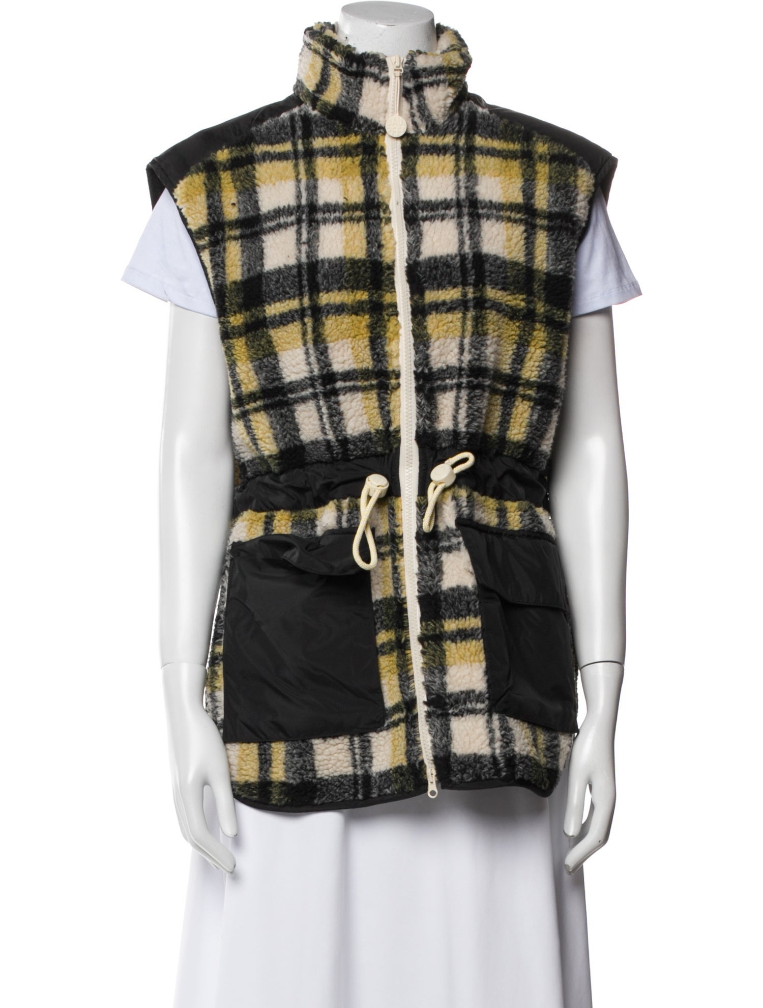 Baum und Pferdgarten Plaid Print Vest
