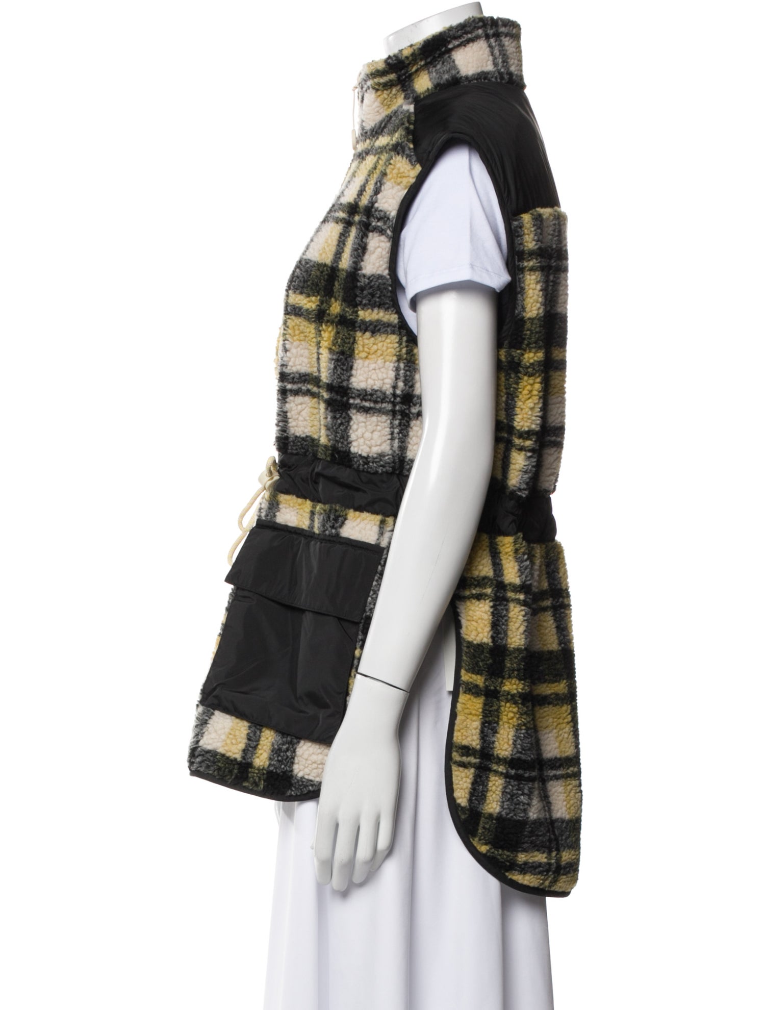 Baum und Pferdgarten Plaid Print Vest
