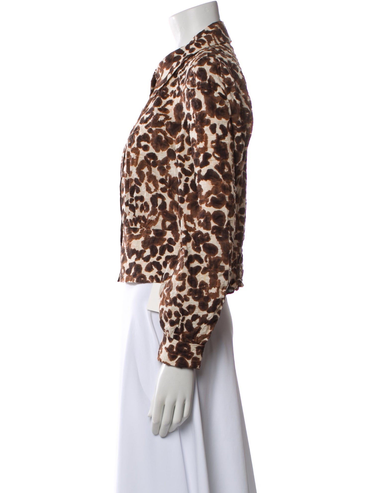 Baum und Pferdgarten Animal Print Long Sleeve Button-Up Top