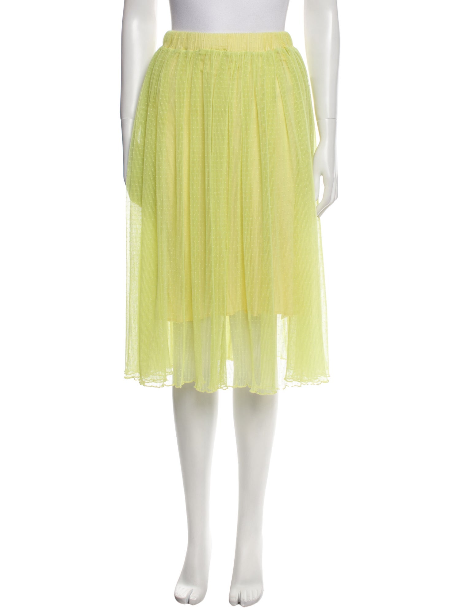 Baum und Pferdgarten Mesh Accents Knee-Length Skirt