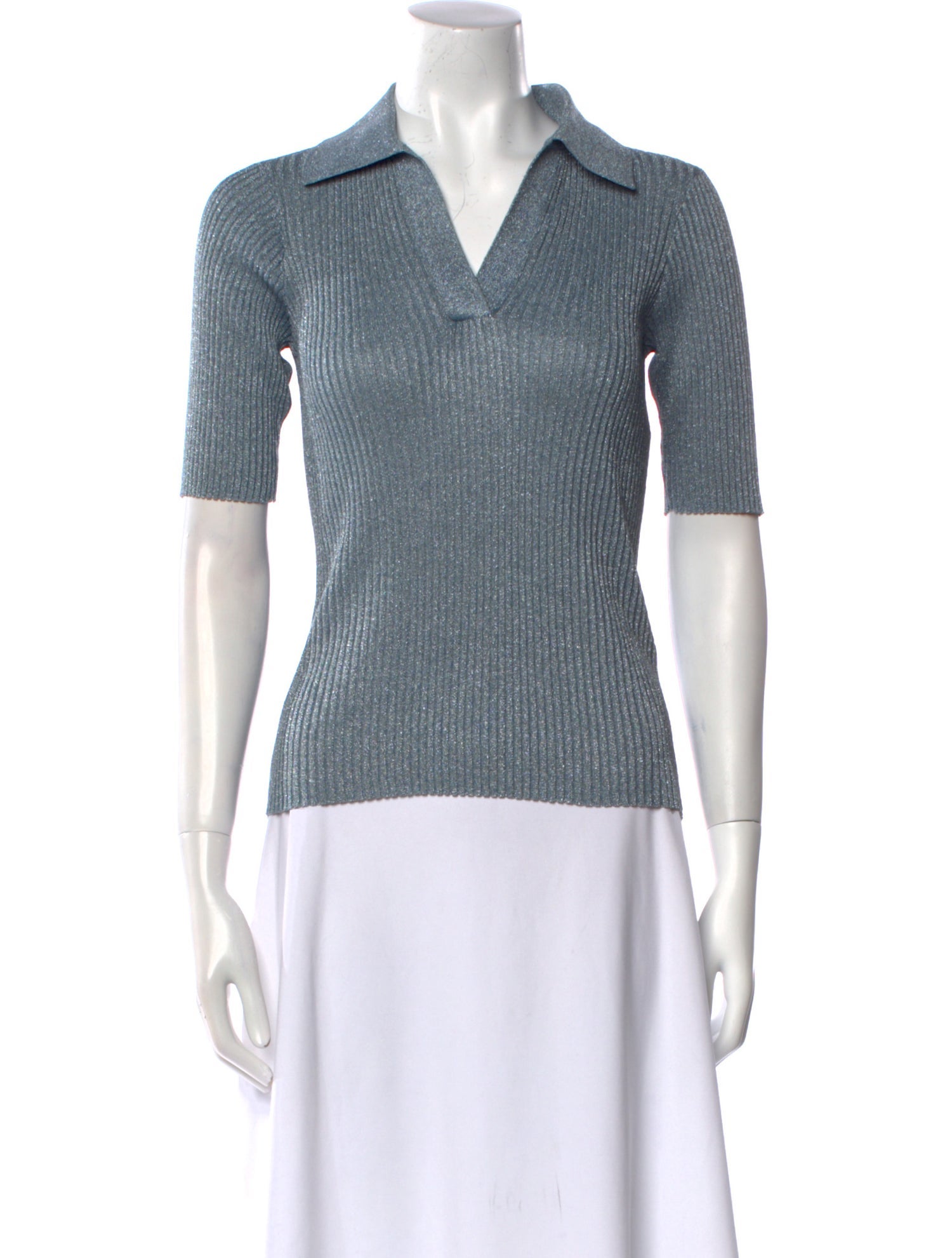 Baum und Pferdgarten V-Neck Short Sleeve Polo