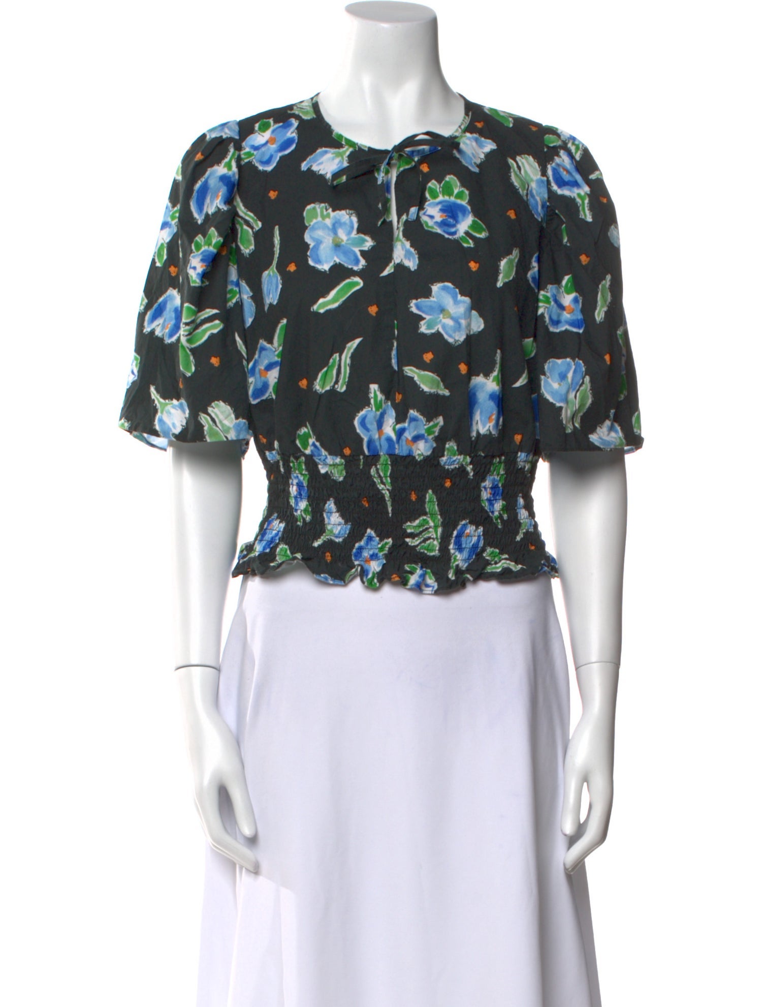 Baum und Pferdgarten Floral Print Crew Neck Crop Top