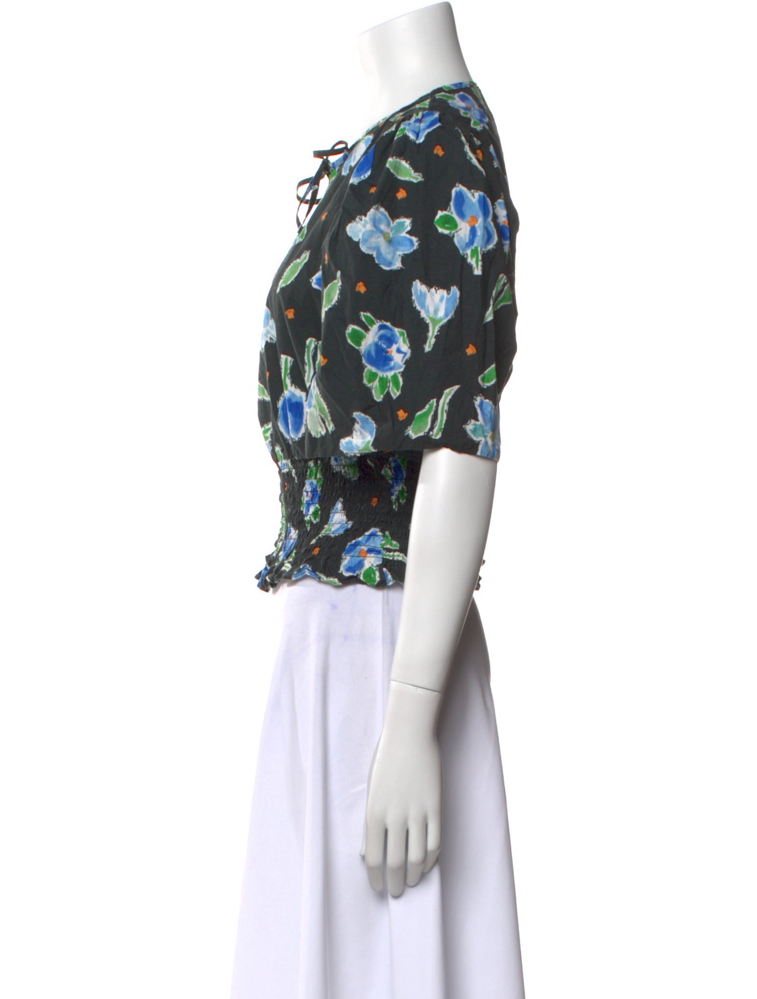 Baum und Pferdgarten Floral Print Crew Neck Crop Top