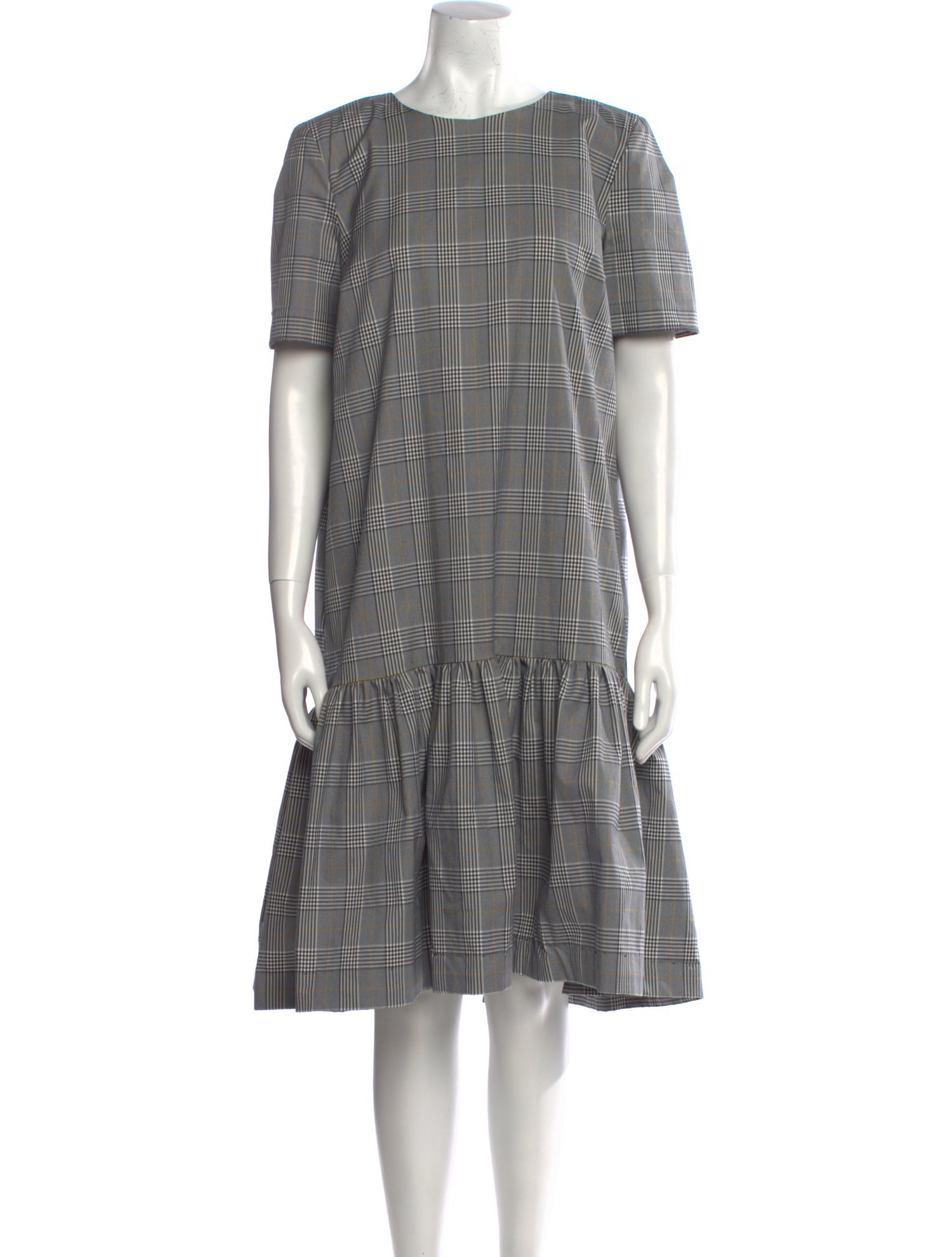 Baum und Pferdgarten Plaid Print Knee-Length Dress