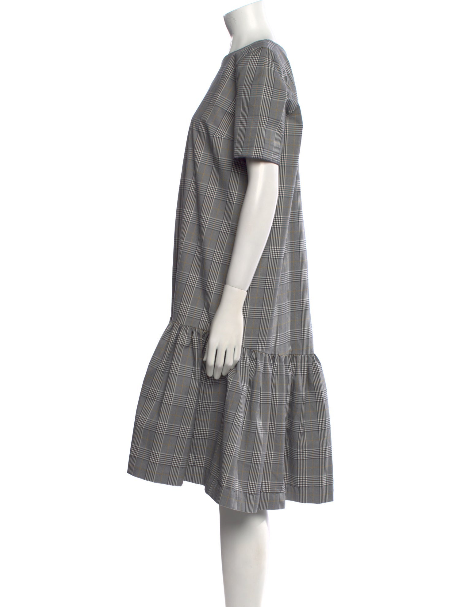 Baum und Pferdgarten Plaid Print Knee-Length Dress