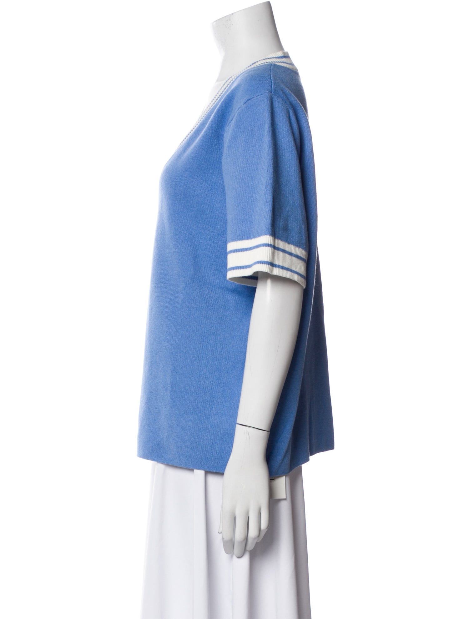 Baum und Pferdgarten Graphic Print V-Neck T-Shirt