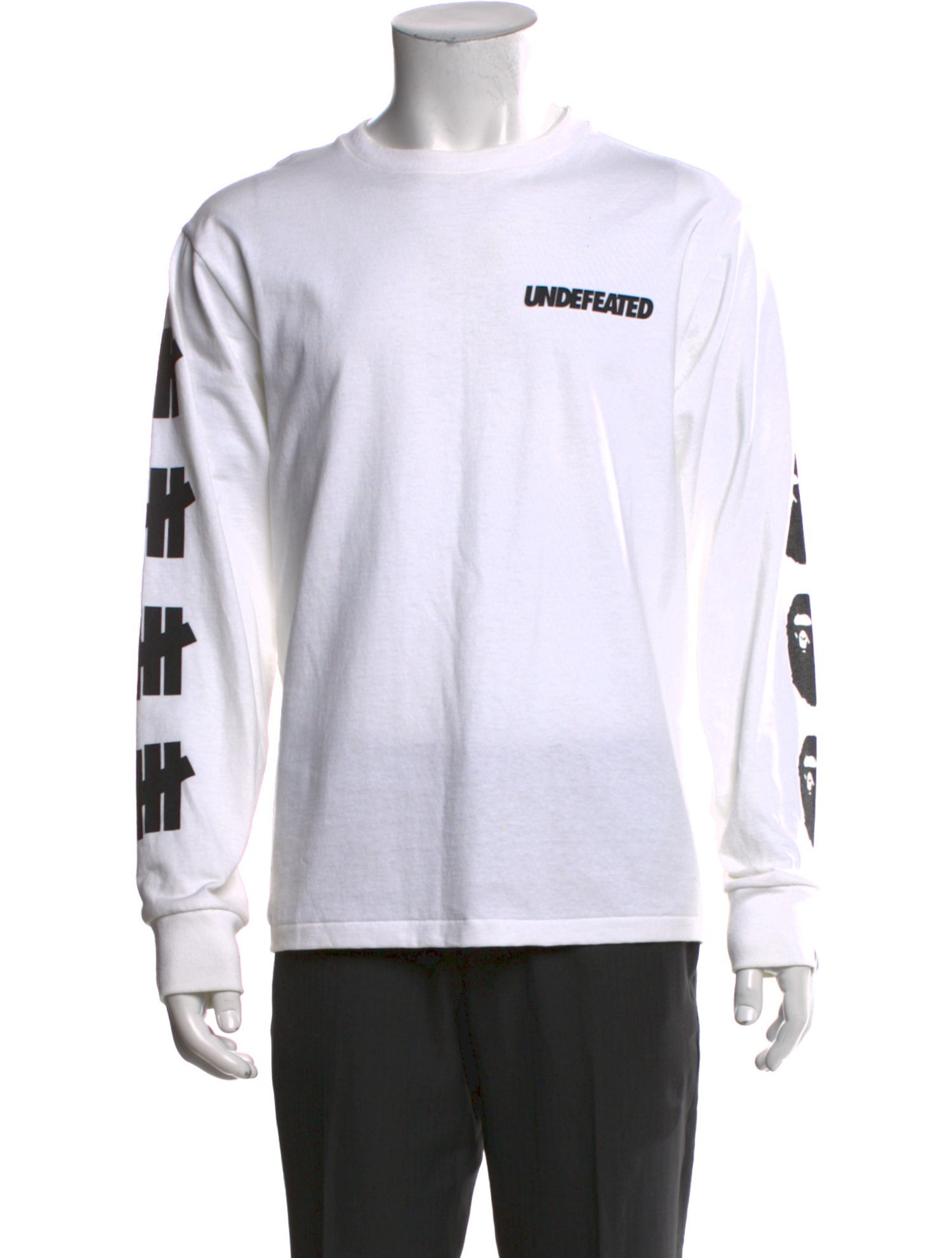 A Bathing Ape x Undefeated Graphic Print Crew Neck T-Shirt