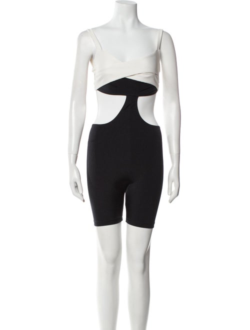 BAOBAB Colorblock Pattern V-Neck Romper