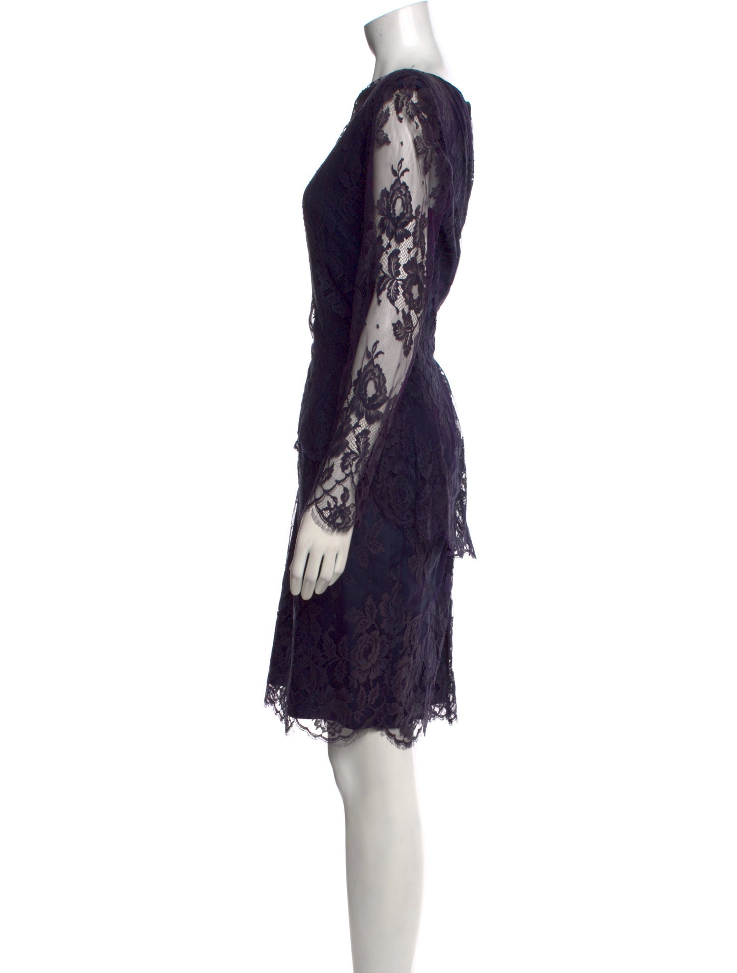 Becky Bisoulis Lace Knee-Length Dress
