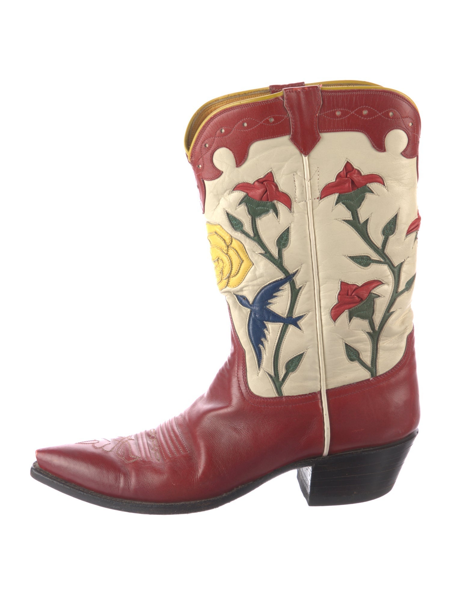 Stallion Boot & Belt Company Leather Printed Western Boots