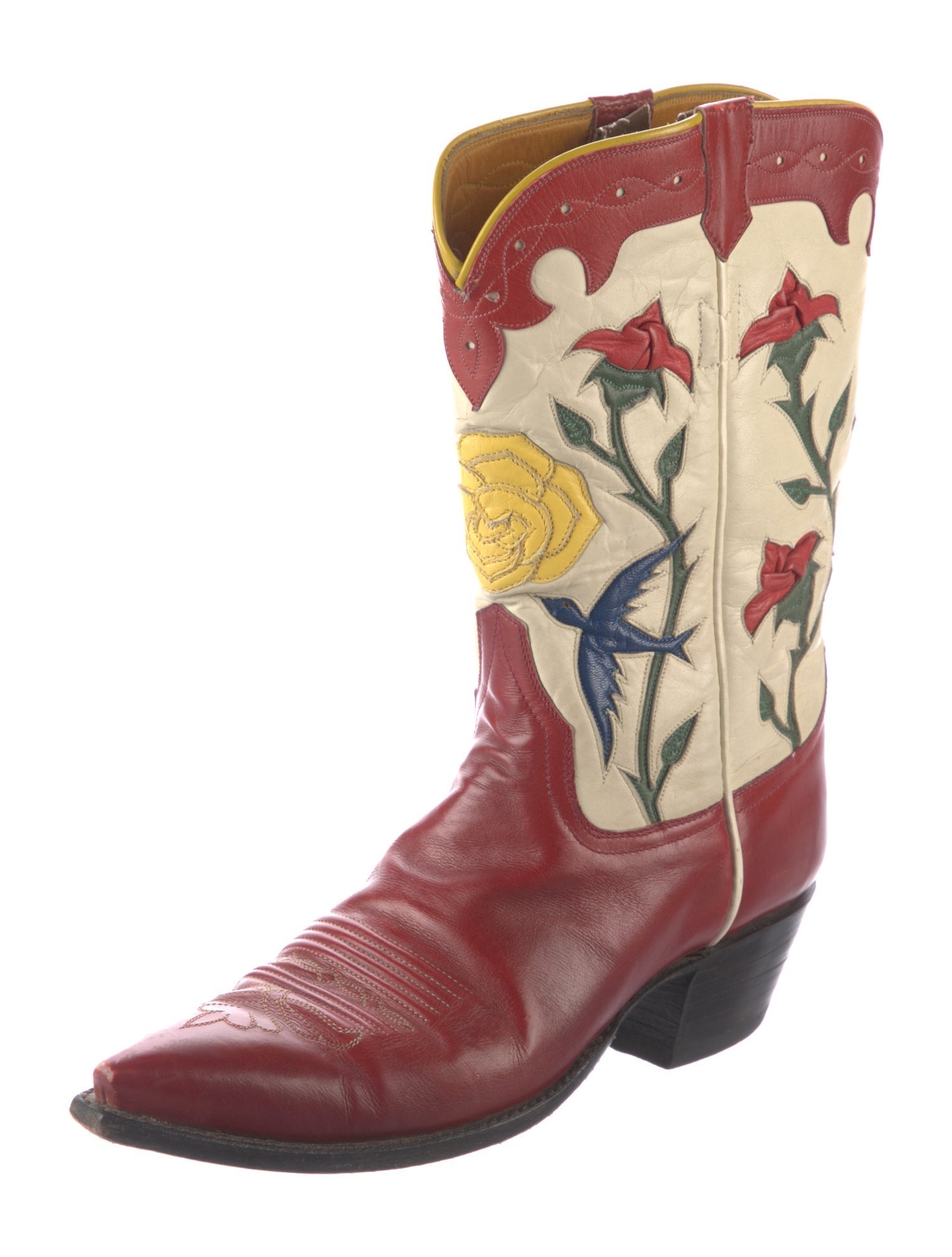 Stallion Boot & Belt Company Leather Printed Western Boots