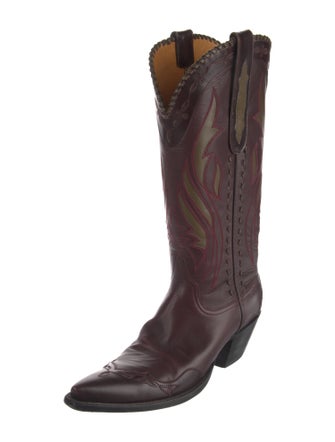 Stallion Boot & Belt Company Leather Graphic Print Western Boots